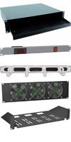 Mensole, ripiani, piani di appoggio, multiprese, frontalini, patch panel, guidacavi ed accessori rack