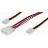CAVETTO ALIMENTAZIONE INTERNO PER 2 DRIVE 3.5 DA UNA PRESA 5.25- 1 PRESA 5.25 A 2 PRESE 3.5 (AK520)