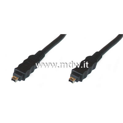 CAVO IEEE 1394 FIREWIRE PER AUDIO VIDEO DVD DA 4 PIN A 4 PIN MT. 3 DOPPIA SCHERMATURA (AK-1394-3044)
