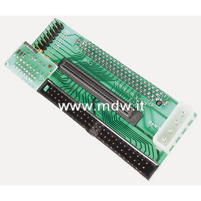 *ADATTATORE SCA CON TERMINATORE SCSI 80 POLI FEMMINA 50 POLI MASCHIO IDC 68 POLI HP FEMMINA (AB SCA-3)