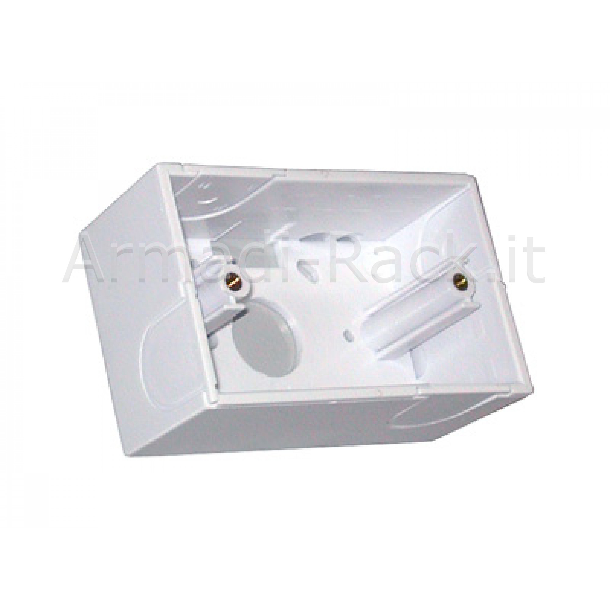 SCATOLA A MURO PER PLACCHE RJ45 COLORE CHIARO