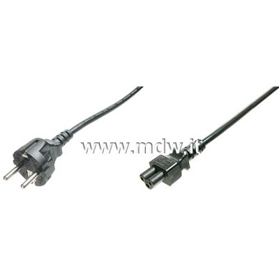 CAVO ALIMENTAZIONE SPINA TEDESCA 16 AMPERE PRESA COMPAQ TRIPOLARE IN USO SU PC PORTATILI MT.2 (AK 524 2M)