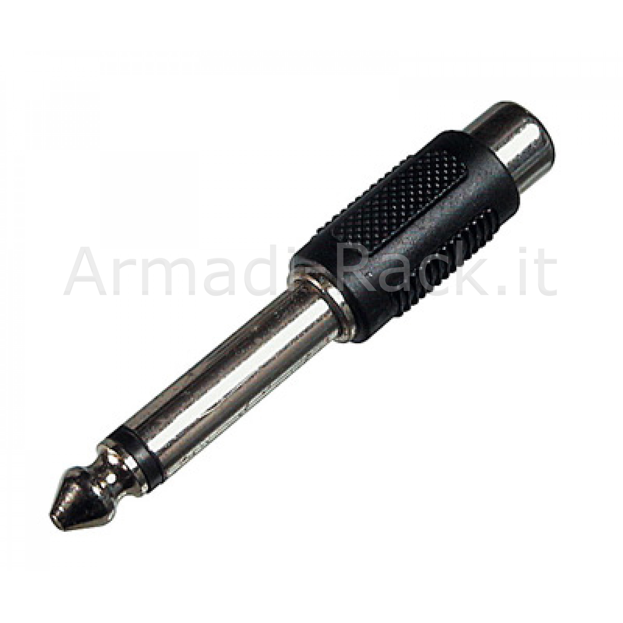 ADATTATORE AUDIO DA 6.3 MM MASCHIO 2 POLI - CINCH FEMMINA RCA (AB-AV 100)