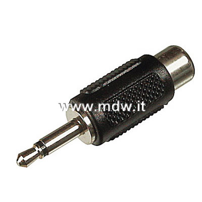 ADATTATORE AUDIO DA 3,5 MM MASCHIO 2 POLI - CINCH FEMMINA RCA (AB-AV 102)