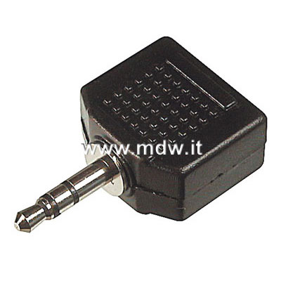 ADATTATORE AUDIO DA 3,5 MM MASCHIO STEREO - 2 X 3.5 MM STEREO FEMMINA (AB-AV 105)