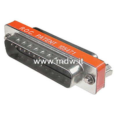 MINI ADATTATORE NULL MODEM 25 POLI MASCHIO/FEMMINA (AB NM25)