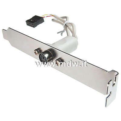 *ADATTATORE CON PIASTRINA PER MOUSE PS2 MINIDIN 6 POLI  FEMMINA ESTERNO/10 POLI INTERNO PER PIASTRA MADRE(AKPS2)