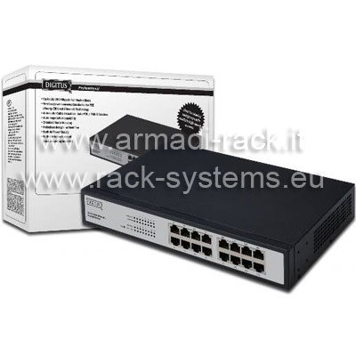 SWITCH HUB 16 PORTE DA RACK 19 10/100M BPS 16 PORTE RJ45 (DN-6001D)