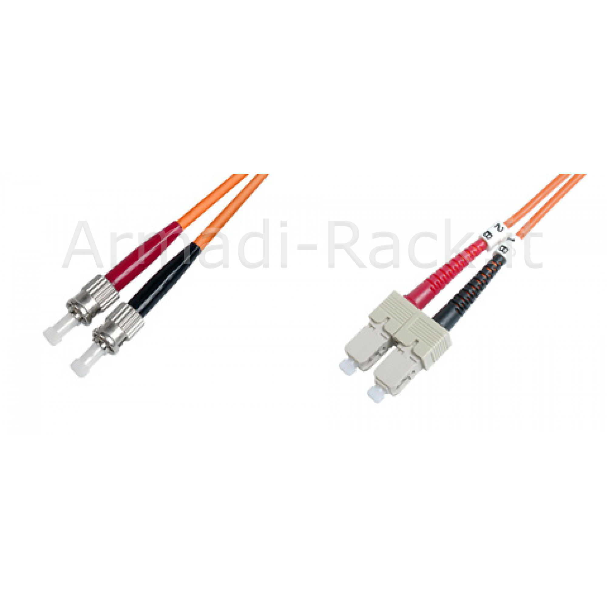 CAVO FIBRA OTTICA ST A SC MULTIMODE DUPLEX 50/125 MT.1 (AL-5STSC-01I)