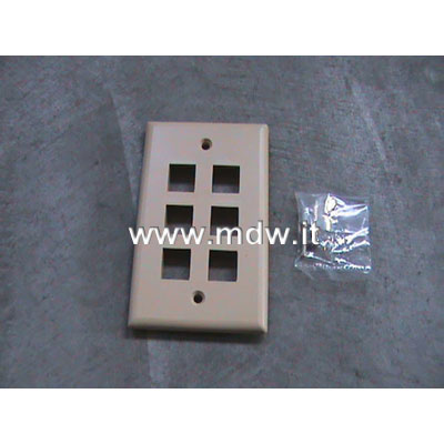 PLACCA A MURO 6 POSIZIONI COLORE BEIGE SCURO