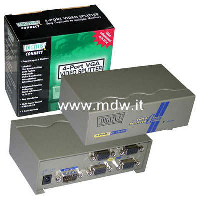 VGA SPLITTER 300 MHZ 1 COMPUTER - 4 MONITOR (DC-42100)