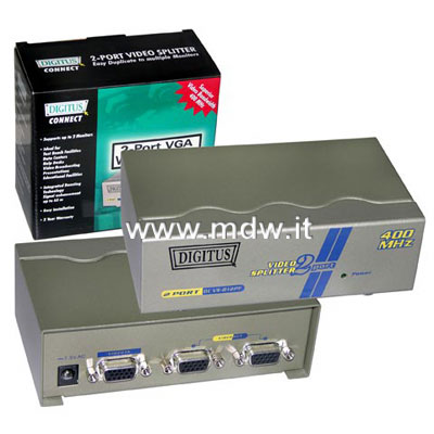 VGA SPLITTER 400 MHZ 1 COMPUTER - 2 MONITOR (DC-41110)