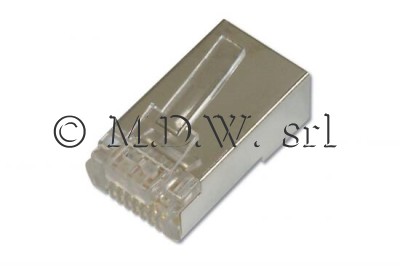 PLUG 8 POLI RJ45 CAT. 6 SCHERMATO PER CAVO FLESSIBILE