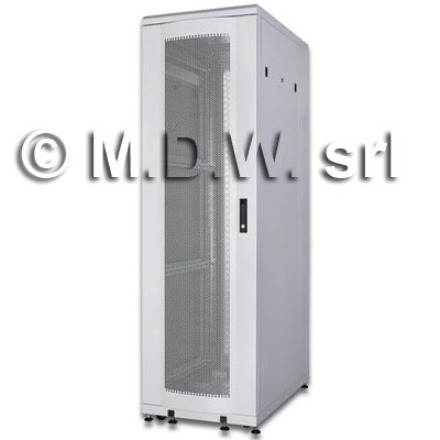 ARMADIO 42 UNITA' LINEA SERVER (A)2020 x (L)600 x (P) 1000 mm. COLORE GRIGIO RAL7035  (DN-19 SRV-42U-N)