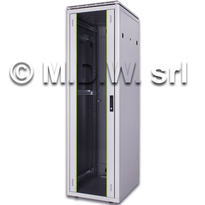 ARMADIO 42 UNITA' LINEA PROFESSIONALE (A)2020 X (L)600 X (P)800 MM. COLORE GRIGIO CHIARO (DN-19 42U-6/8)