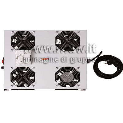 KIT CON 4 VENTOLE E TERMOSTATO PER ARMADI DA ASSEMBLARE (DN-19 FAN-4-EC)