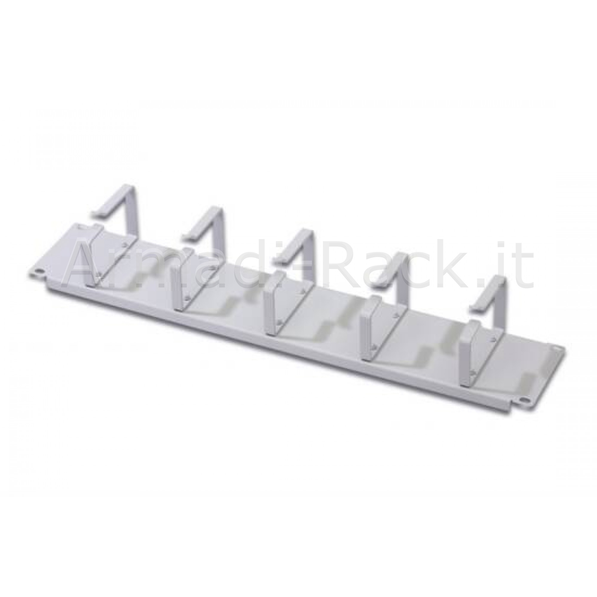 LISTELLO GUIDA CAVI 19 (2 UNITA') GRIGIO RAL 7035 CON 5 ANELLI (DN-19 ORG-2U)