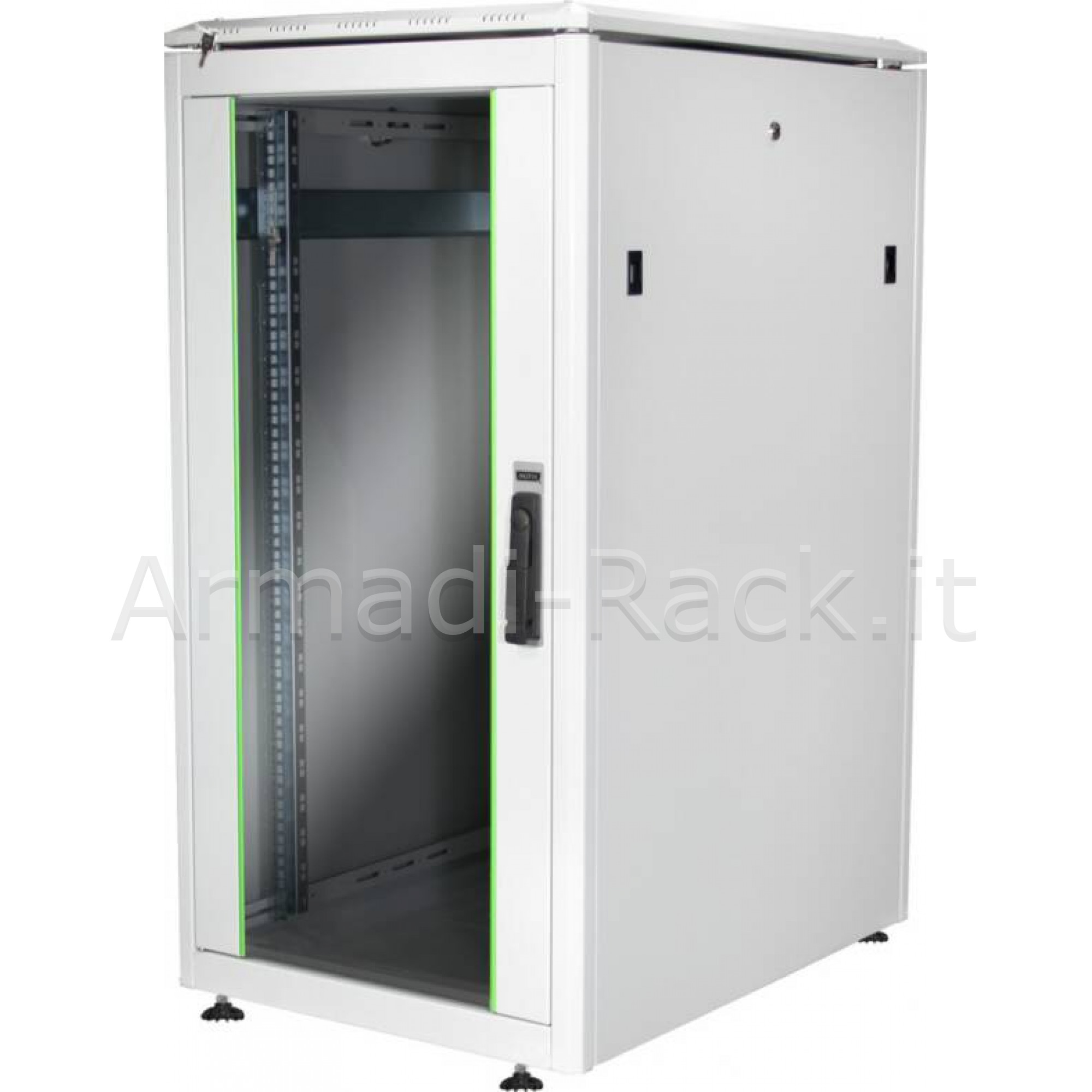 ARMADIO 22 UNITA' LINEA PROFESSIONALE (A)1200 X (L)600 X (P) 800 MM. GRIGIO CHIARO RAL7035 (DN-19 22U-6/8)
