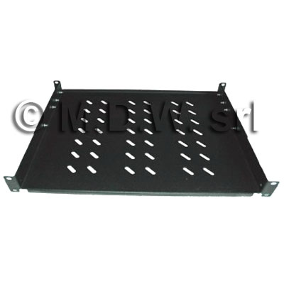 RIPIANO UNIVERSALE ALLUNGABILE 550 MM. - 2 UNITA' - CON ATTACCHI FRONTALI E POSTERIORI - COLORE NERO RAL 9005