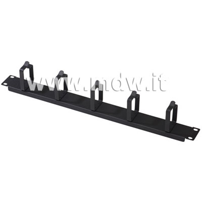 LISTELLO GUIDACAVI 19  COLORE NERO RAL 9005 (1 UNITA')  CON 5 GANCI (DN-97602)