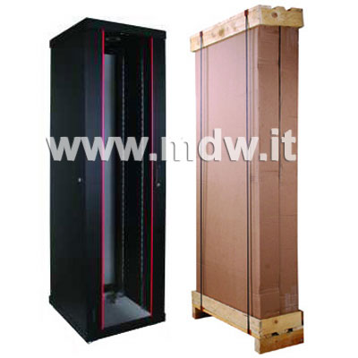 ARMADIO 26 UNITA' LINEA ECO SERVER 19 DA ASSEMBLARE MM. (A)1300 X (L)600 X (P)1000 COLORE NERO RAL 9005
