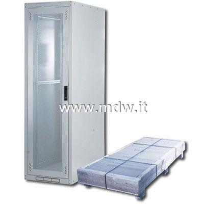ARMADIO 26 UNITA' LINEA ECO SERVER 19 DA ASSEMBLARE MM. (A)1300 X (L)600 X (P)1000 COLORE GRIGIO CHIARO RAL7035 (DN-19 SRV-26U-EC)