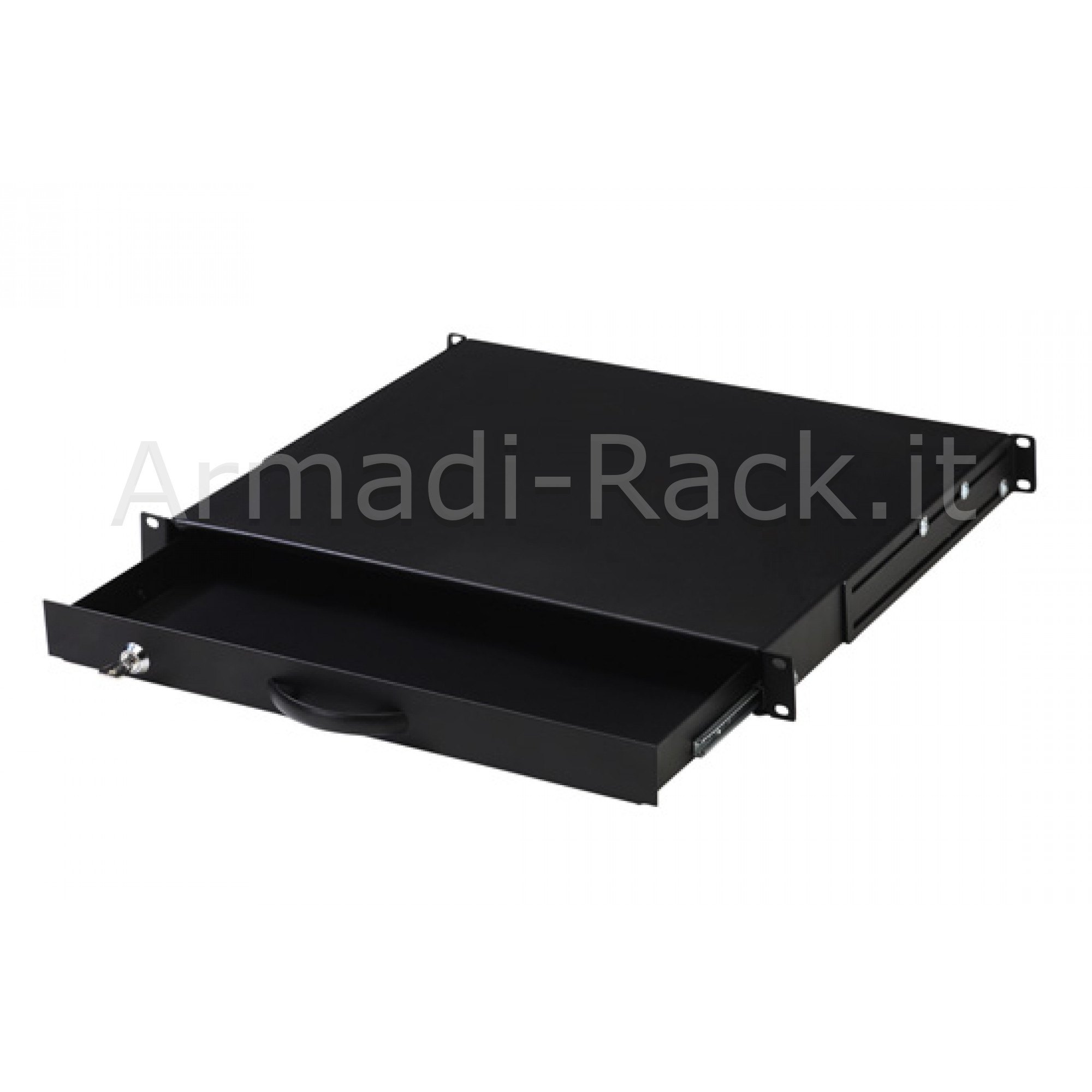 CASSETTO ESTRAIBILE PER TASTIERA - COLORE NERO RAL 9005
