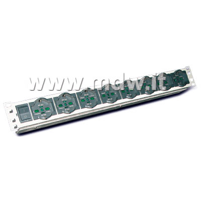 GRUPPO 8 PRESE +MAG. SS-806-NE con interruttore magnetotermico, da cablare