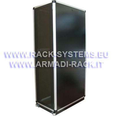 armadio rack 47 unità profondo 1000 mm colore nero RAL 9005