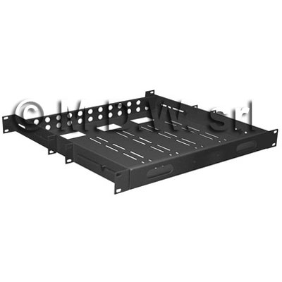 Ripiano fisso piano profondit� 600mm 1 unit� - per armadi Rak 19''  profondi 800 colore nero RAL9005 