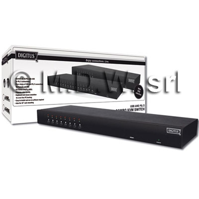 COMBO-KVM SWITCH 1 UTENTE, 8 PC (PS2 o USB), 19, OSD (DS-13202)