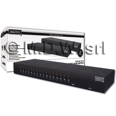 COMBO-KVM SWITCH 1 UTENTE, 16 PC (PS2 o USB), 19, OSD