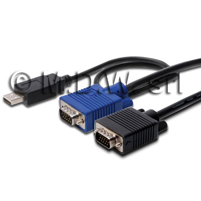 CAVO TRIPLO PER CONSOLE CON SWITCH KVM PER SERVER USB - MT. 5