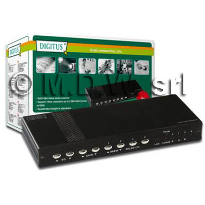 SELETTORE PER ESTENSORI VIDEO VGA PER 4 PC