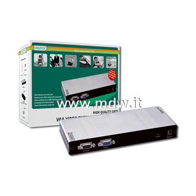 ESTENSORE LINEA VGA CON SPLITTER TRAMITE CAVO CAT. 5 PER 1 MONITOR LOCALE E 8 REMOTI