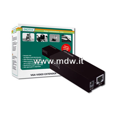 RICEVITORE REMOTO PER AMPLIFICATORE LINEA VGA CAT. 5 PER 1 MONITOR LOCALE E 2 REMOTI