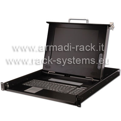 CONSOLE 17 PER RACK 19 CON SWITCH 16 PORTE