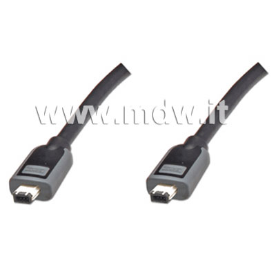CAVO DI CONNESSIONE PREMIUM FIREWIRE 6 POLI - MT. 1,80