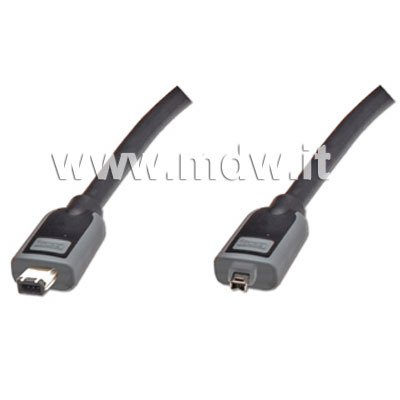 CAVO DI CONNESSIONE PREMIUM FIREWIRE 4/6 POLI - MT. 1,80