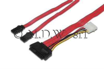CAVO DI CONNESSIONE SAS 29 PIN 2x7 PIN SATA + 5,25