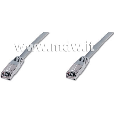 CAVO RETE FTP CAT. 5E SCHERMATO - LUNGHEZZA MT. 1 - COLORE GRIGIO