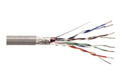 CAVO SOLIDO SF-UTP PER RETI CATEGORIA 5E - 4 COPPIE DOPPIA SCHERMATURA AWG 24 HALOGEN FREE LSOH MATASSA MT. 500 (AL METRO)