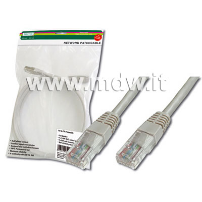 CAVO RETE UTP CAT. 6 NON SCHERMATO - COLORE GRIGIO - LUGHEZZA MT. 20