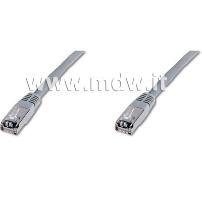 CAVO RETE SSTP CAT.6 DOPPIA SCHERMATURA COLORE GRIGIO - MT. 0,5
