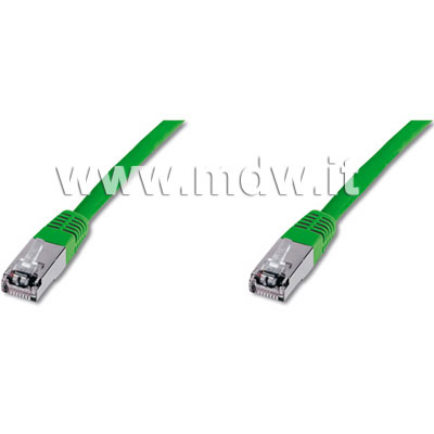 CAVO RETE SSTP CAT.6 DOPPIA SCHERMATURA COLORE VERDE - MT. 0,5