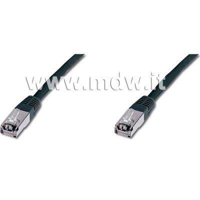 CAVO RETE SSTP CAT.6 DOPPIA SCHERMATURA COLORE NERO - MT. 1