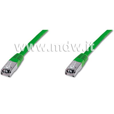 CAVO RETE SSTP CAT.6 DOPPIA SCHERMATURA COLORE VERDE - MT. 3