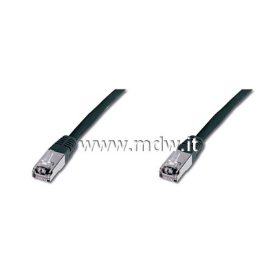 CAVO RETE SSTP CAT.6 DOPPIA SCHERMATURA COLORE NERO - MT. 5
