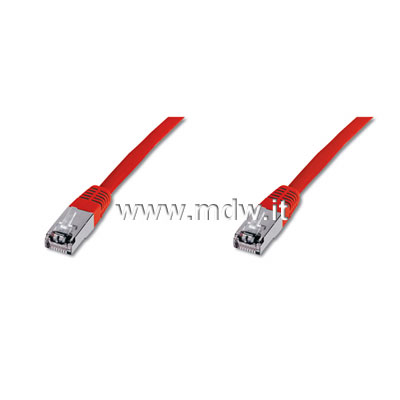 CAVO RETE SSTP CAT.6 DOPPIA SCHERMATURA COLORE ROSSO - MT. 7