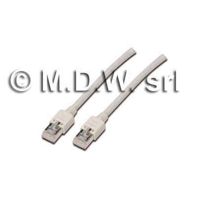 CAVO RETE CAT. 6A DOPPIA SCHERMATURA S-FTP HALOGEN FREE LSOH COLORE GRIGIO - MT. 0,5